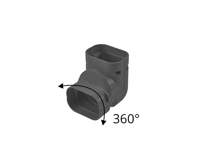 Clean duct 100 - Adjustable elbow - anthracite