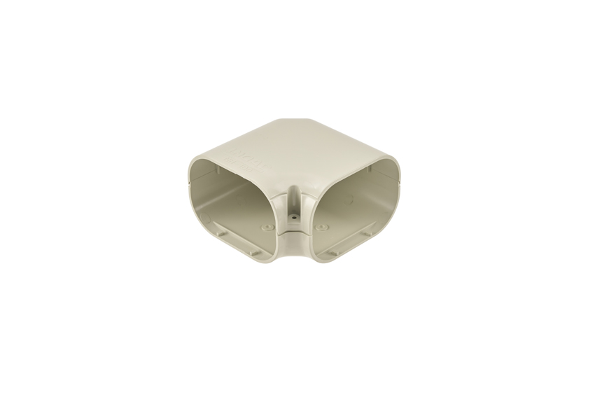 Clean duct 100 - Plan vinkel 90° kort - elfenben