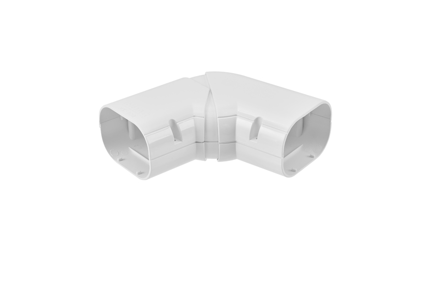 Clean duct 100 - Justerbart hjørne 45°- 90° - hvid