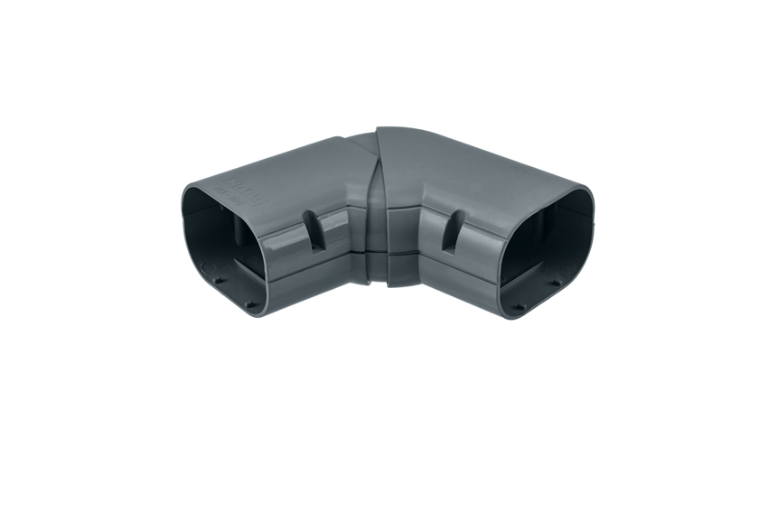 Clean duct 100 - Adjustable flat bend 45°- 90° - anthracite