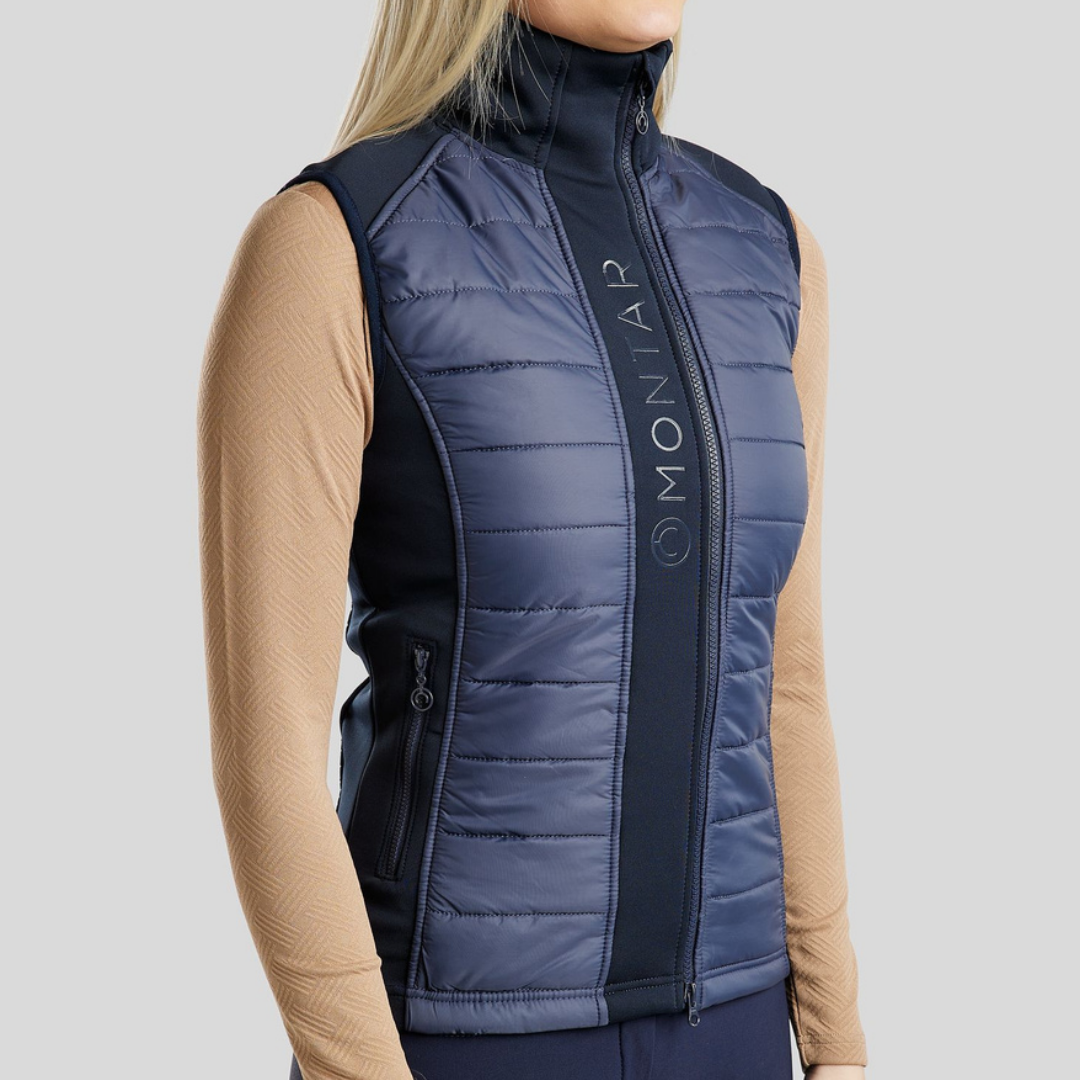 MONTAR EMMA HYBRID BODYWARMER VEST - NAVY