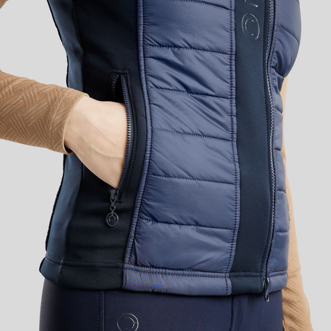 MONTAR EMMA HYBRID BODYWARMER VEST - NAVY - 3