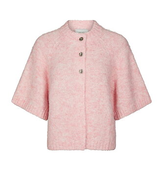 Neo Noir Benuta Fluffy Knit Cardigan, Light Pink