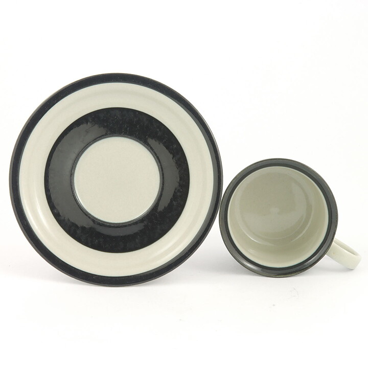 Anja Juurikkala (Riikka 1973) Coffee Cup with Black/Brown Decor 11 cm   [Sample Images]