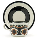 Anja Juurikkala (Riikka 1973) Coffee Cup with Black/Brown Decor 11 cm   [Sample Images]