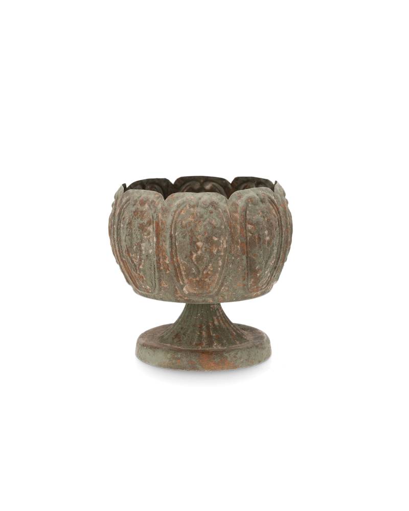 Urn - Pot on foot - Rust - 18 cm - 3