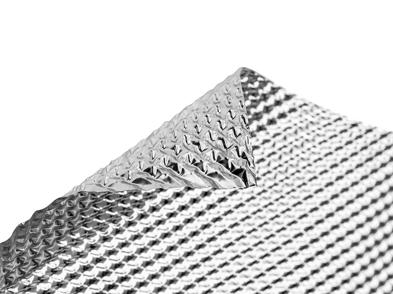 Stainless steel embossed heat shield / korrugerad Plåt 50x60cm - 2