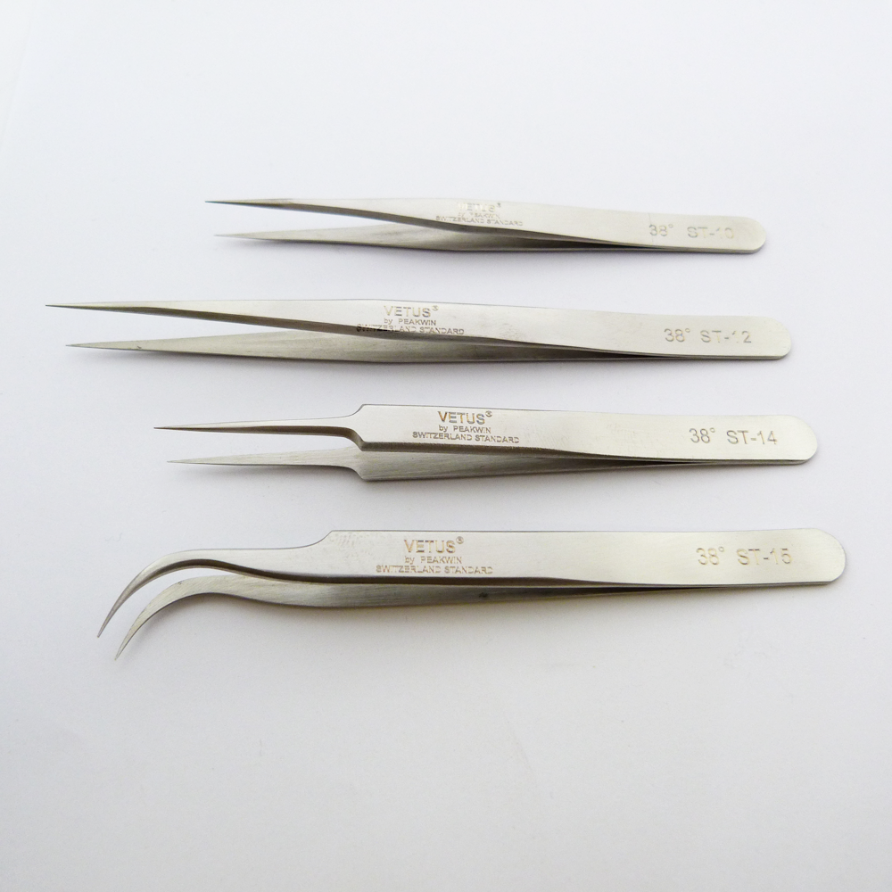 Vetus pincett-paket 4 st: ST-10 / 12 / 14 / 15 - 3