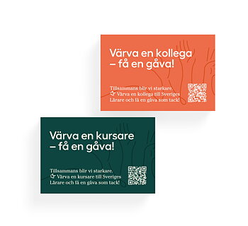 Värva en kollega/kursare – få en gåva! – visitkort