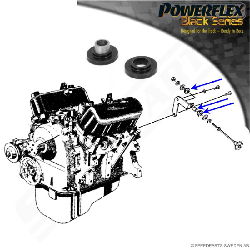 Powerflex engine steady bar bush V4 Race - 2