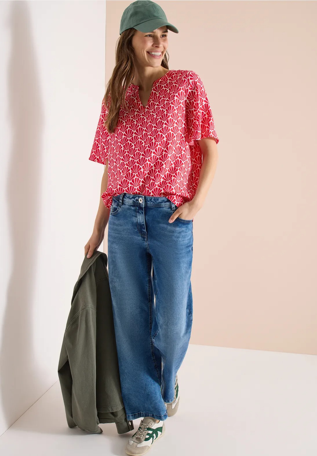 AOP Blouse - Glazed Apple Red - Cecil - 3