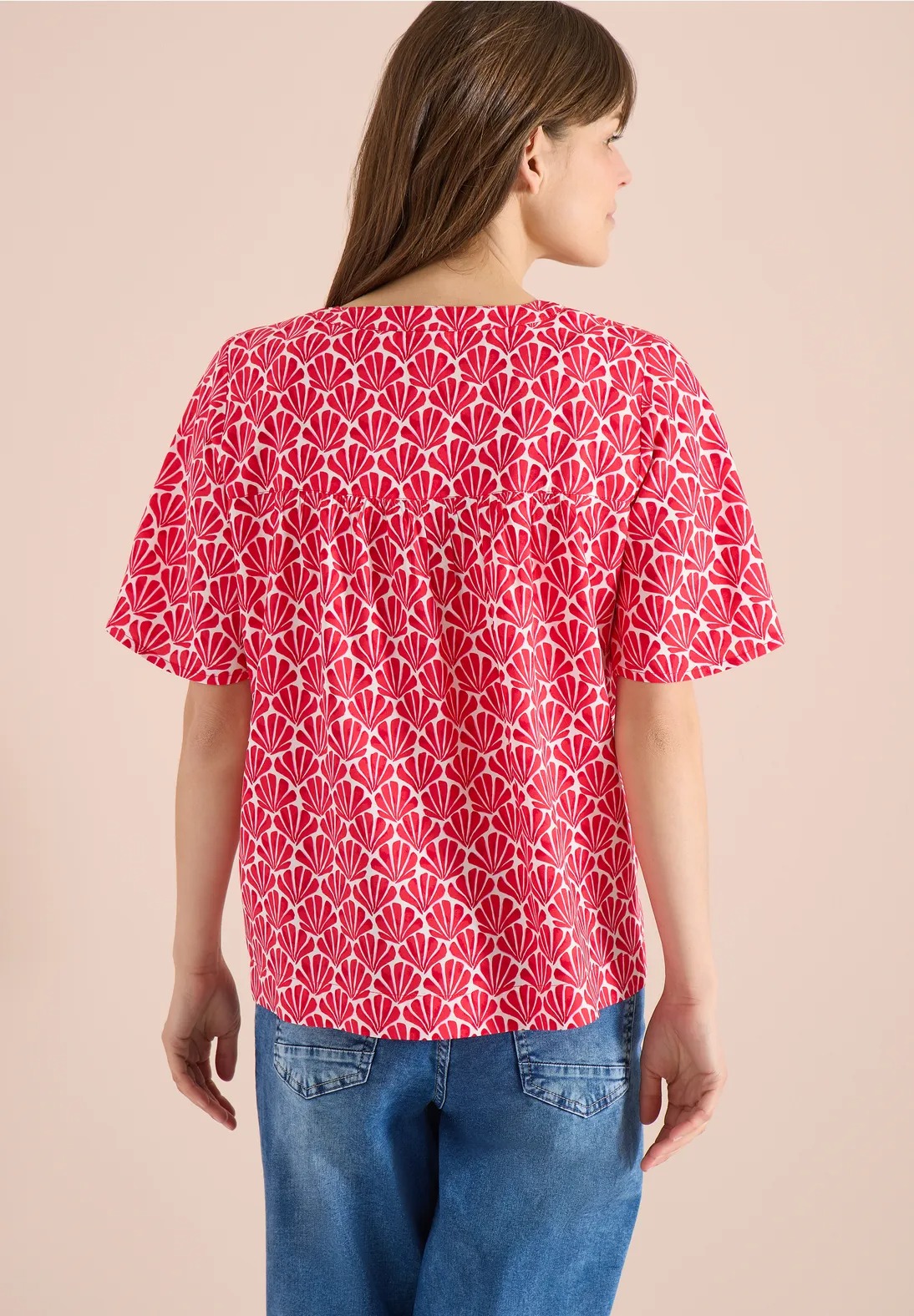 AOP Blouse - Glazed Apple Red - Cecil