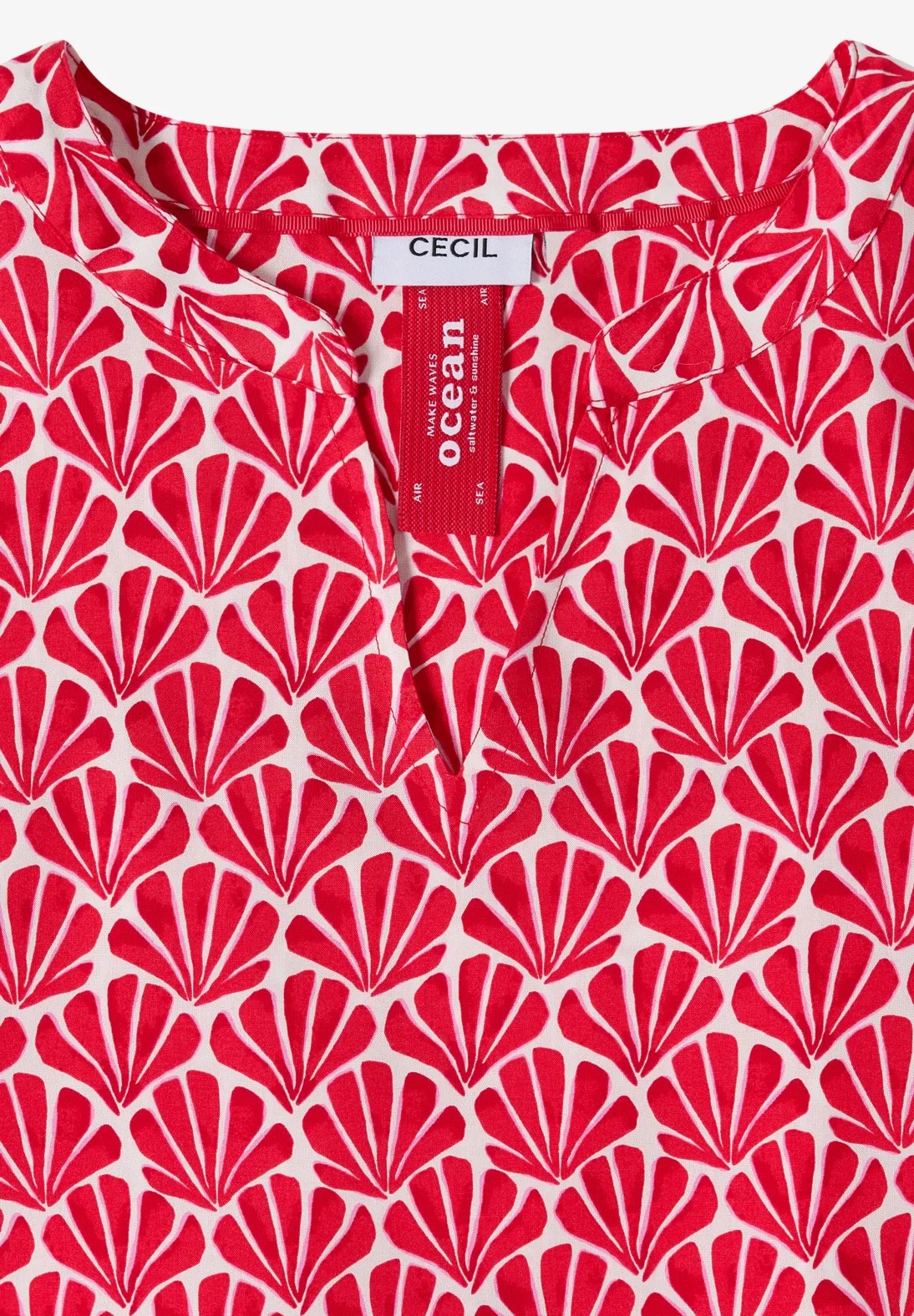 AOP Blouse - Glazed Apple Red - Cecil - 7