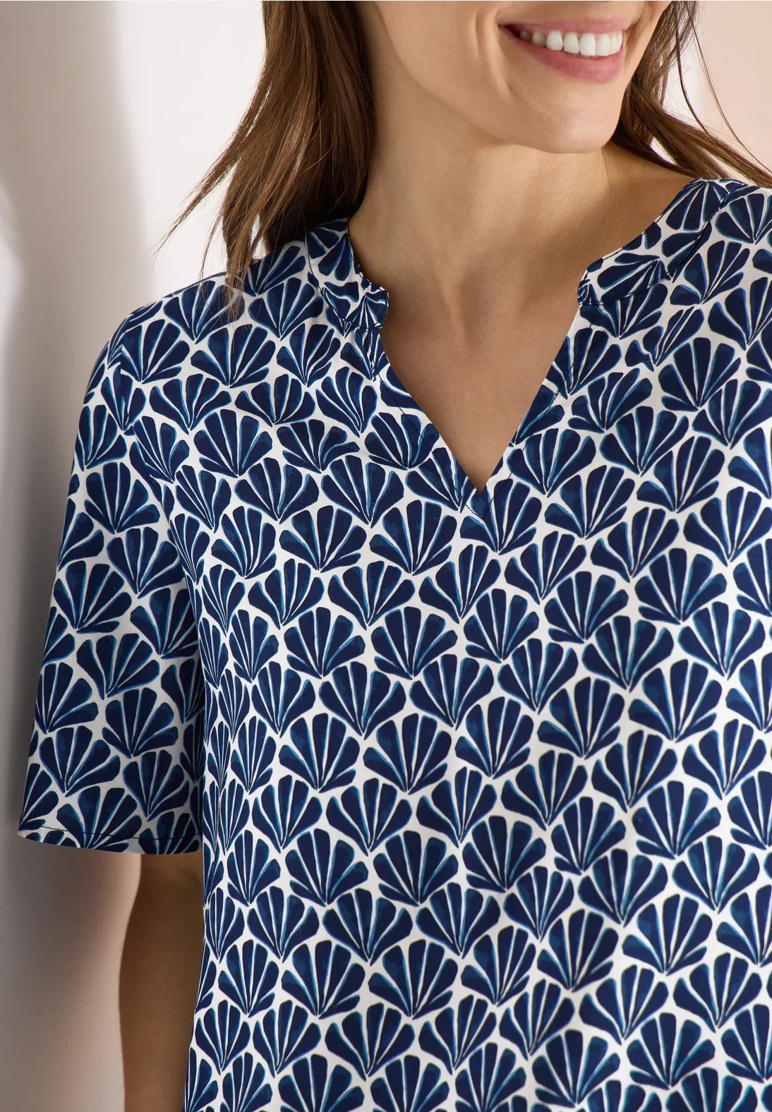 AOP Blouse - Universal Blue - Cecil - 4
