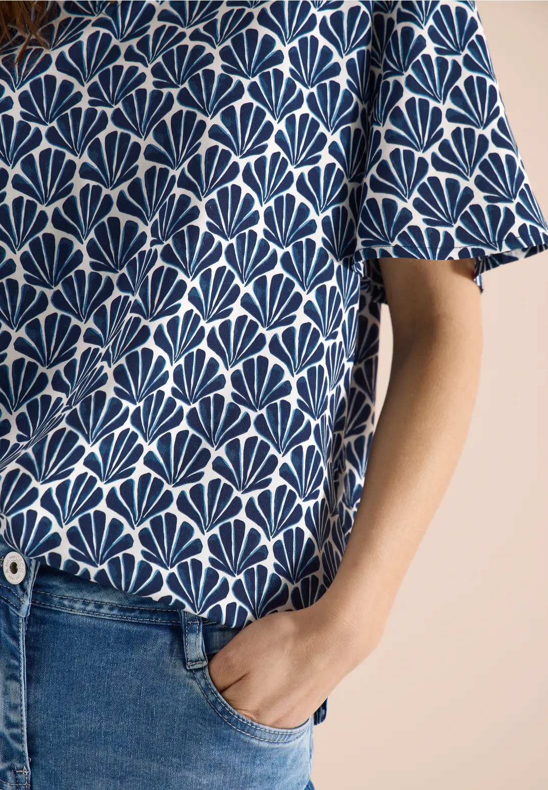AOP Blouse - Universal Blue - Cecil - 5