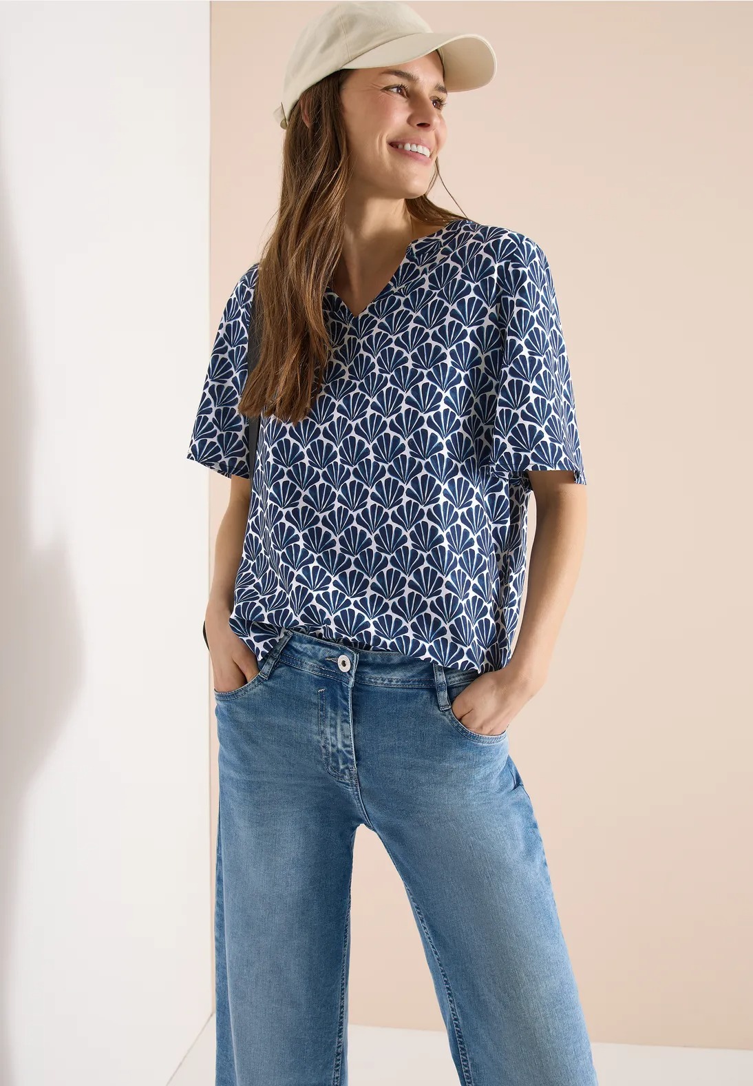 AOP Blouse - Universal Blue - Cecil