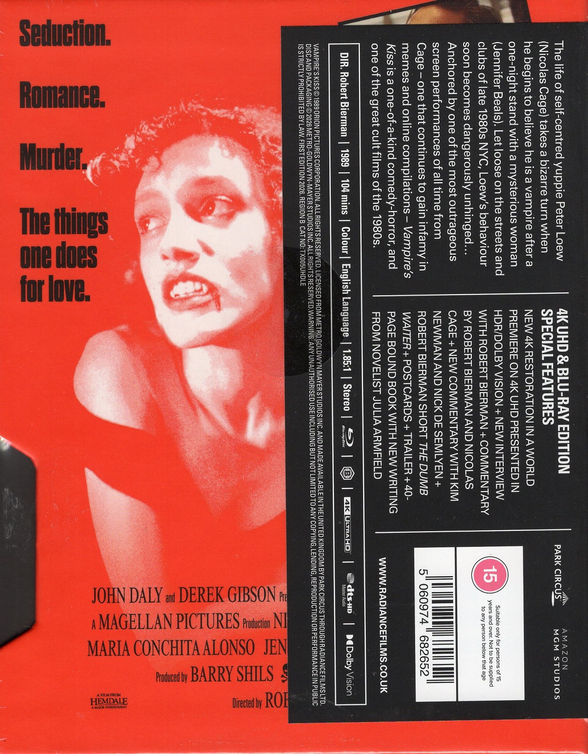 Vampire's Kiss (Limited Edition) (ej svensk text) (4K Ultra HD + Blu-ray) - 2