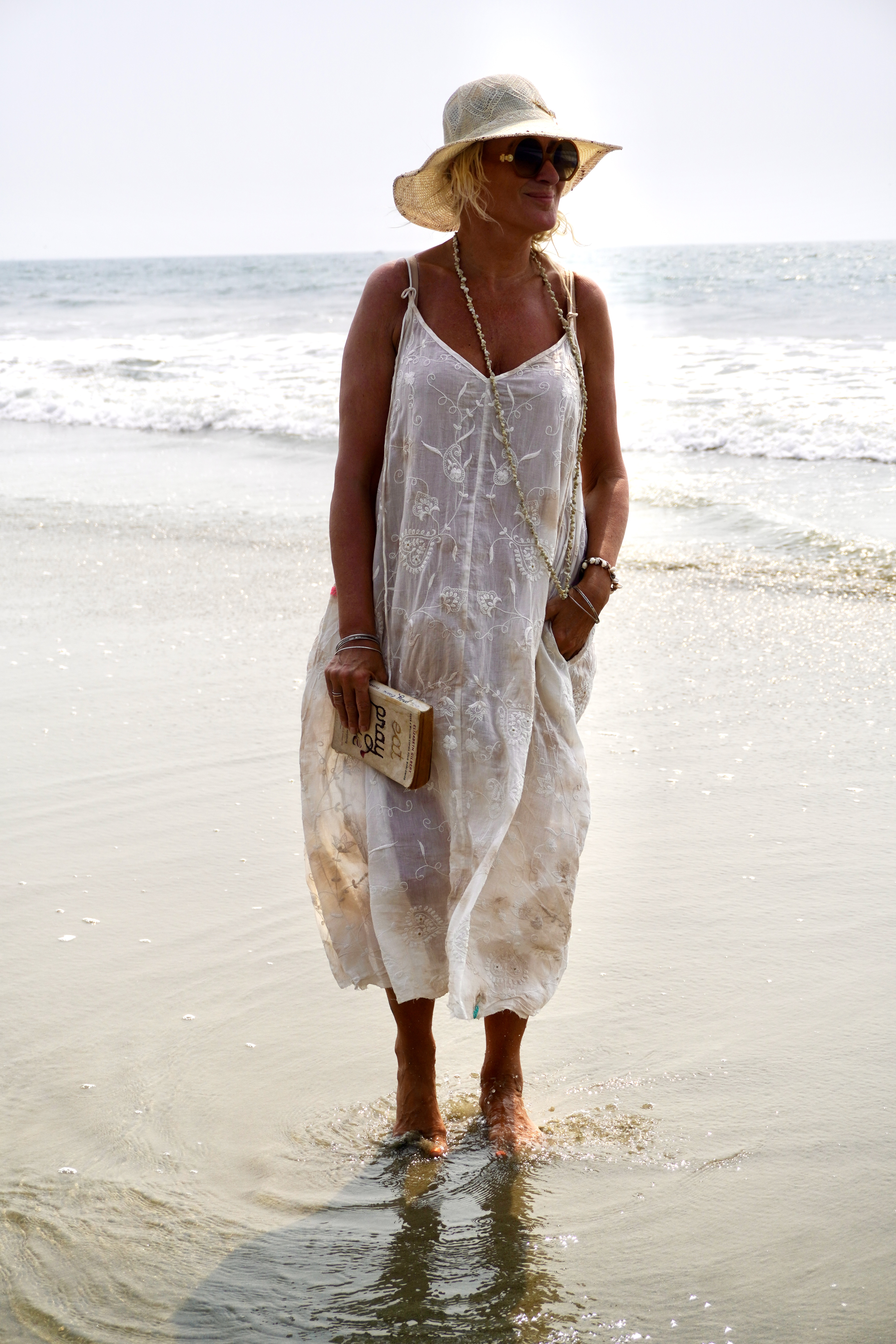 ANITA SUNNIE  COTTON BATIK  DRESS MALIBU LATTE 