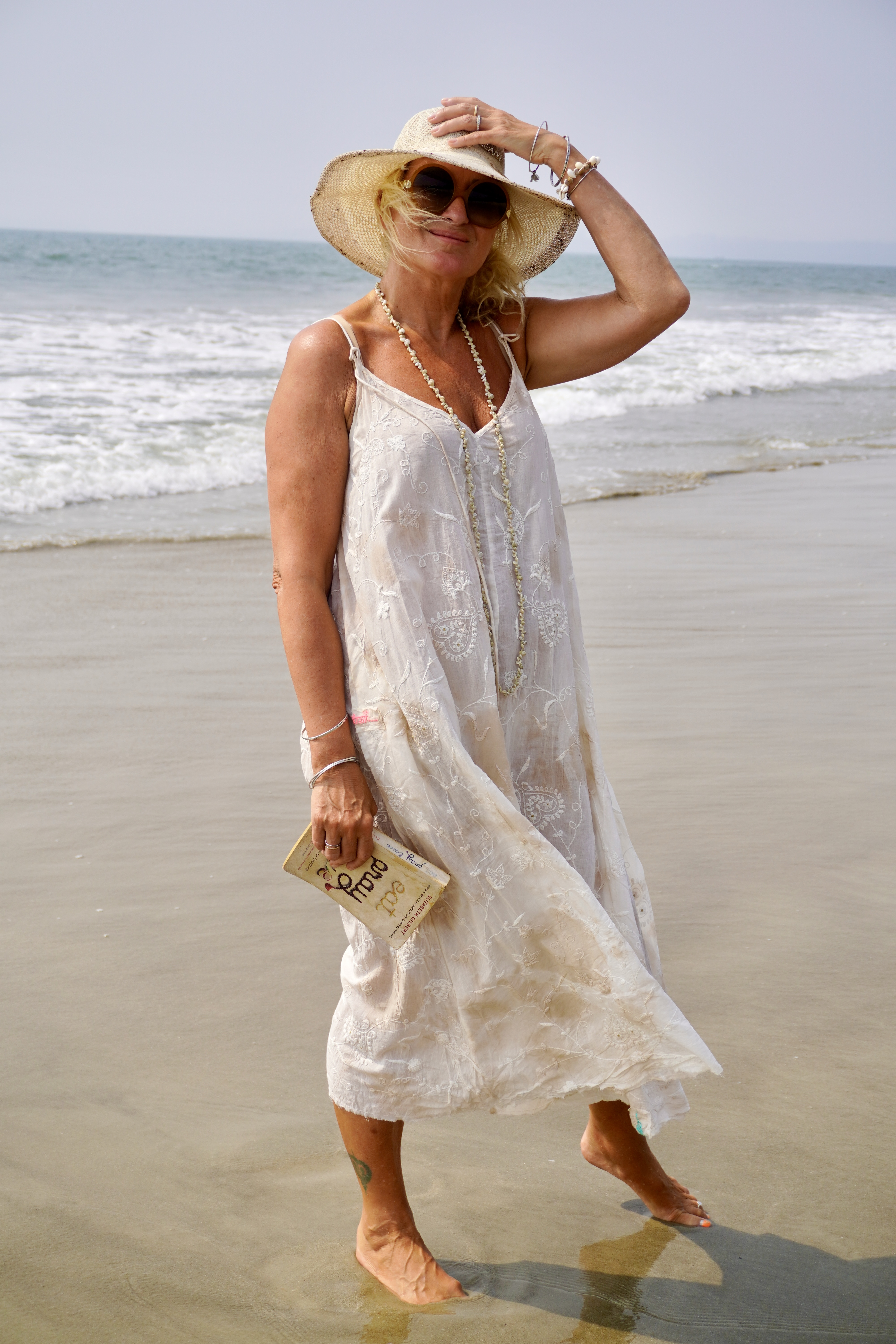 ANITA SUNNIE  COTTON BATIK  DRESS MALIBU LATTE 