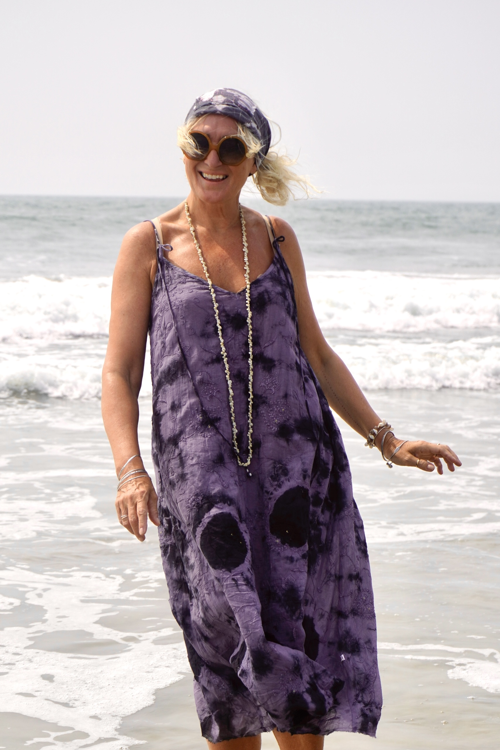 ANITA SUNNIE  COTTON BATIK  DRESS BLACK GREY  - 4