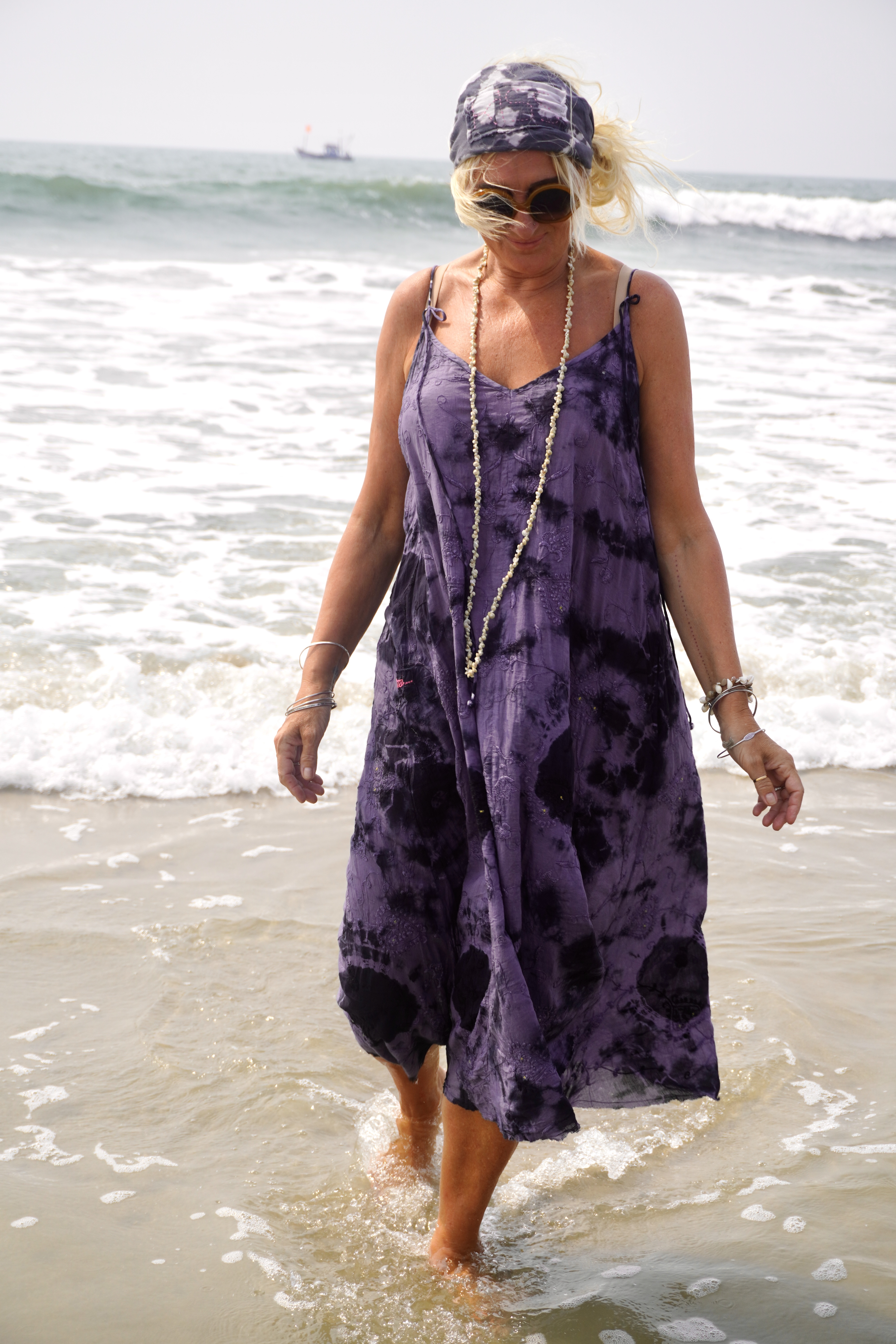 ANITA SUNNIE  COTTON BATIK  DRESS BLACK GREY  - 3