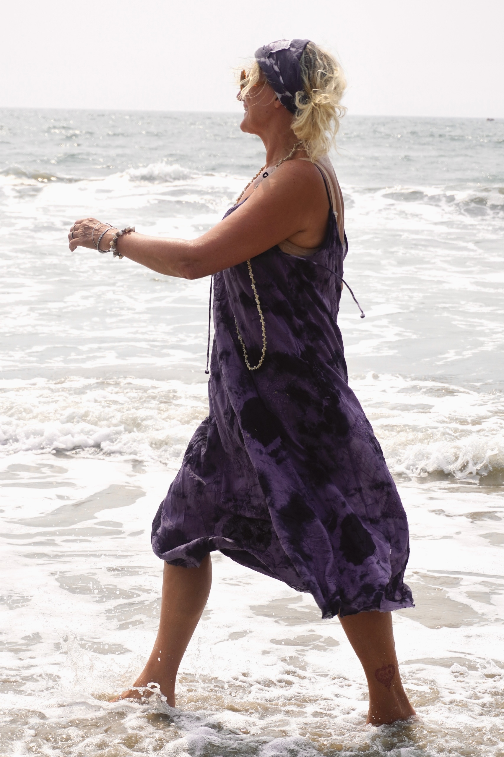 ANITA SUNNIE  COTTON BATIK  DRESS BLACK GREY  - 6