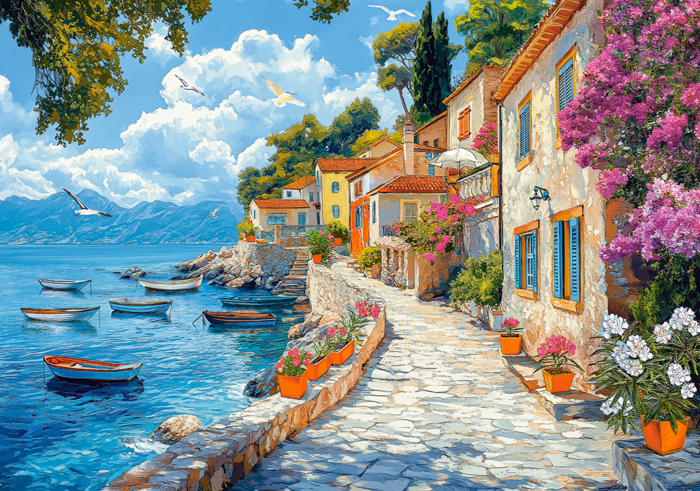 Mediterranean Walk, puslespil med 500 brikker (B-54220)