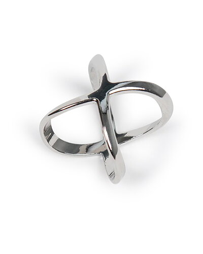 Sjalring stor X silver