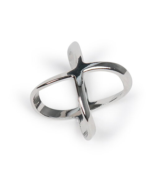 Sjalring stor X silver