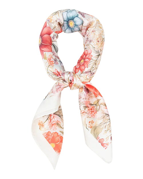 Scarf småblomster ljusbeige/multi