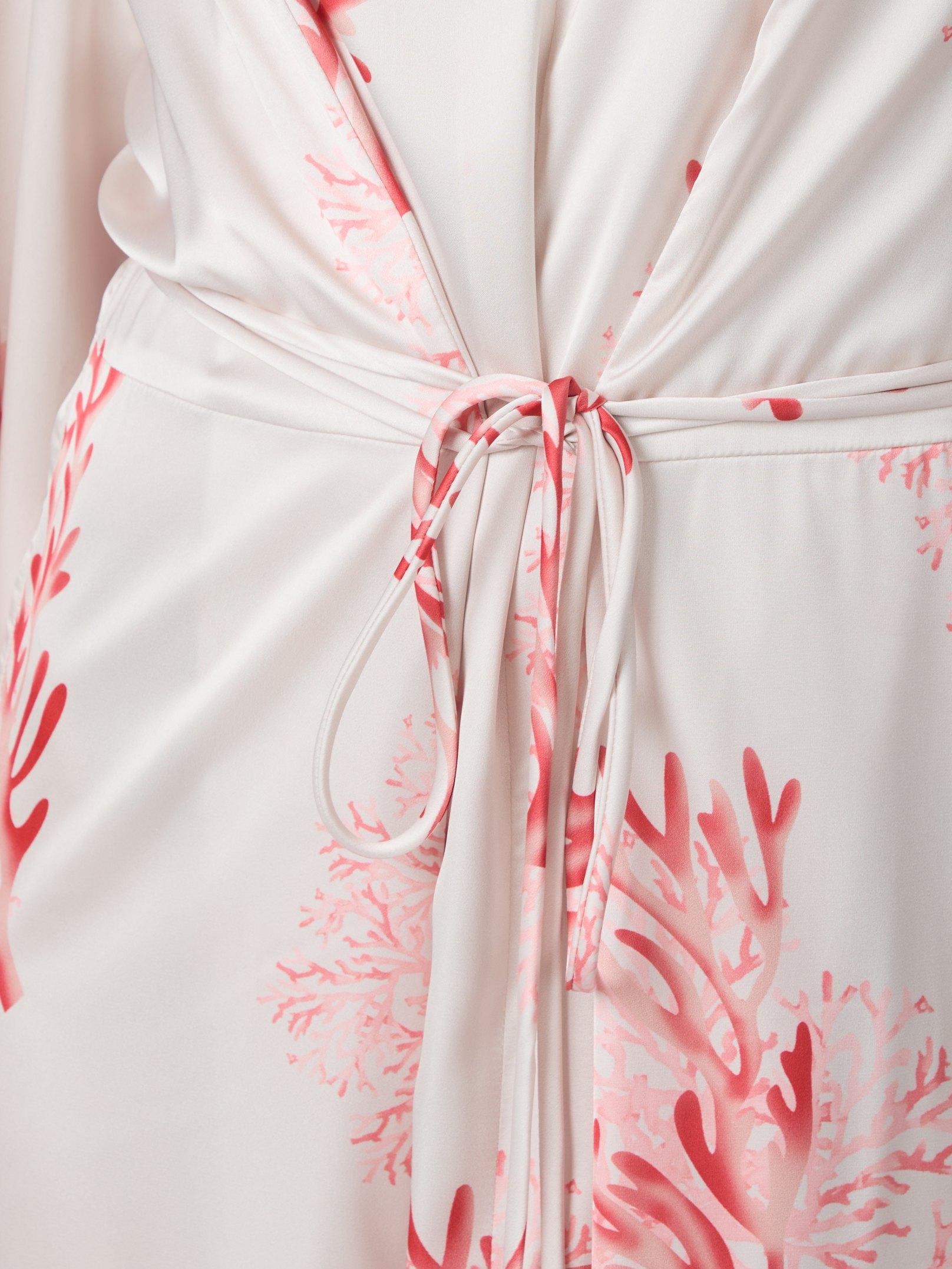 Shane Coral Wrap Dress Coral - 5