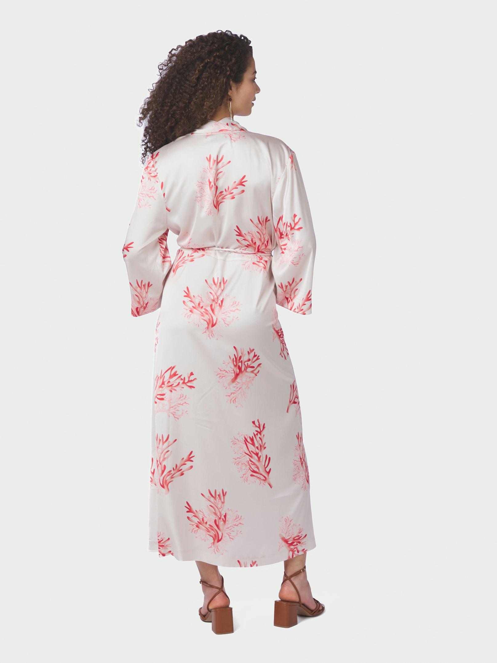 Shane Coral Wrap Dress Coral - 4