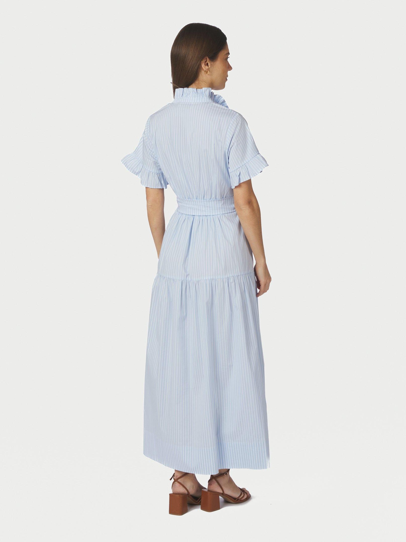 Nellie Soft Stripe Dress Light Blue - 4
