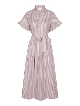 Nessie Structure Stripe Dress Light pink
