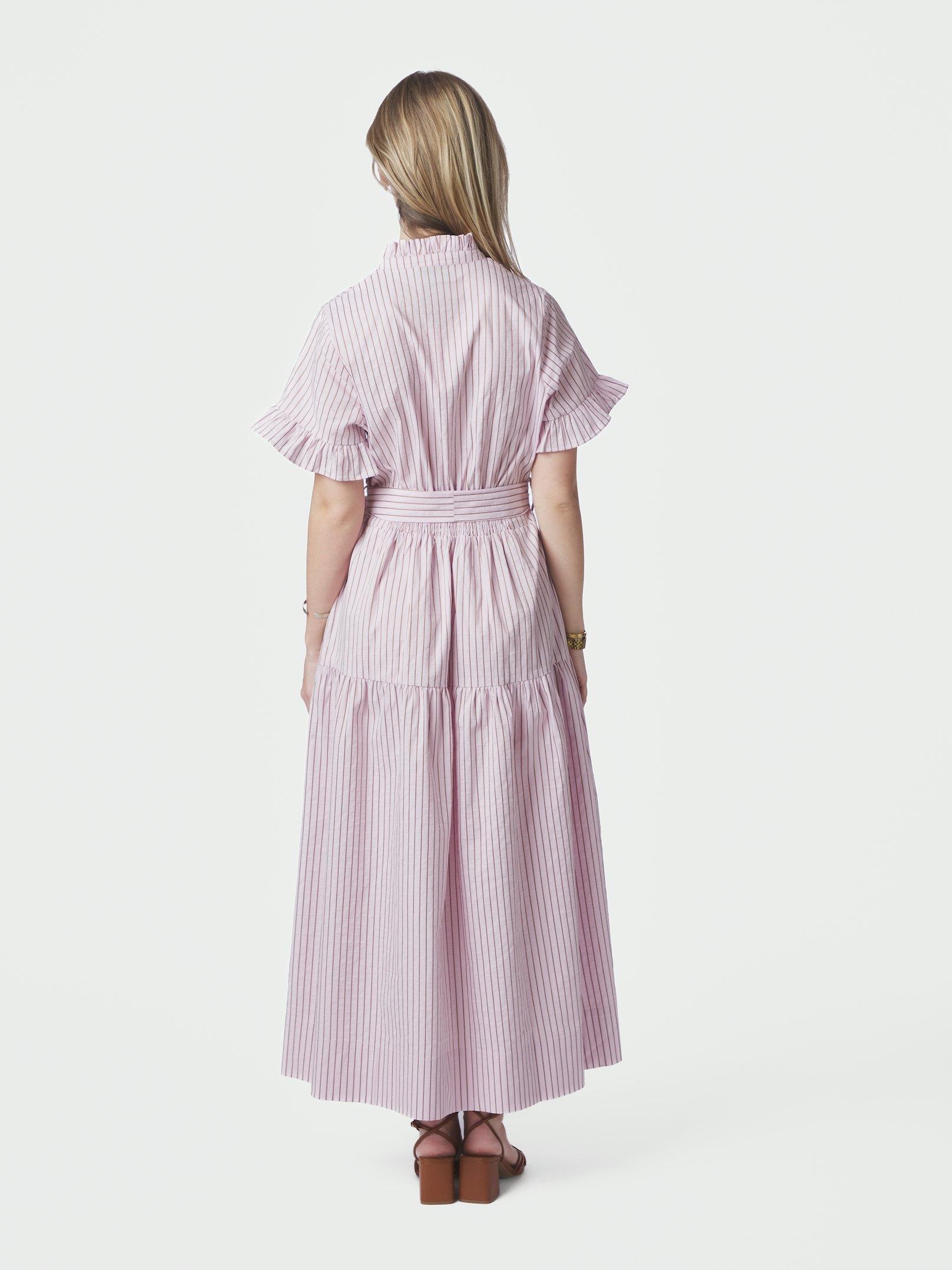 Nessie Structure Stripe Dress Light pink - 4