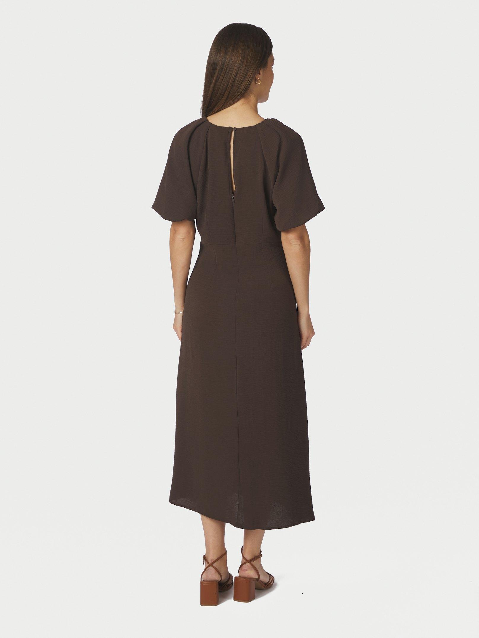 Bomba Structure Solid Dress Dark brown - 4
