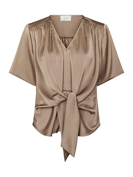Casadia Heavy Sateen Blouse Dark Taupe