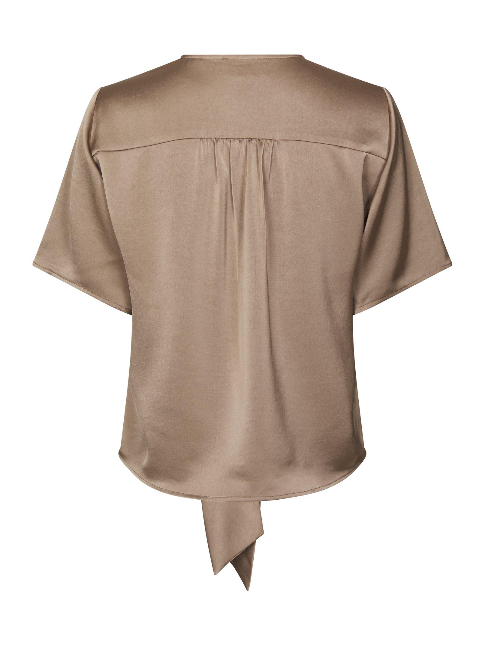 Casadia Heavy Sateen Blouse Dark Taupe - 2