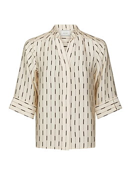 Camile Print Blouse Creme