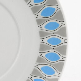 Brita Mellander-Jungermann (1960) Coffee Cup Saucer 5721 with Blue/Gray Decor 13 cm  [Free Shipping]