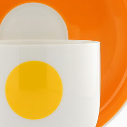Wolf Karnagel (Punktal 1969) Minimalist Coffee Cup with Circular Yellow Center 10 cm  [Sample Images]