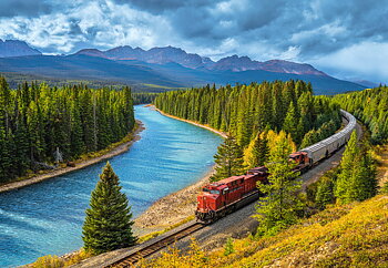 Canadian Pacific Railway in Banff National Park, puslespil med 1000 brikker (C-105464)