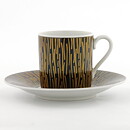 Black Coffee Cup with Golden Decor from Rosenthal 7 cm (Goldregen 1954)