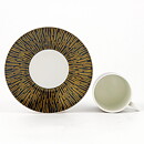 Black Coffee Cup with Golden Decor from Rosenthal 7 cm (Goldregen 1954)