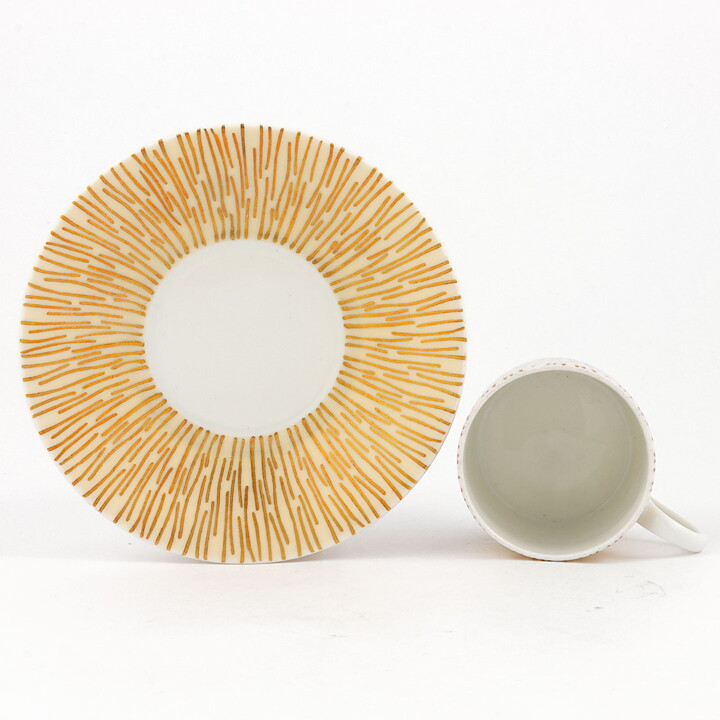 Yellow Coffee Cup with Golden Decor from Rosenthal 7 cm (Goldregen 1954)  [Sample Images]