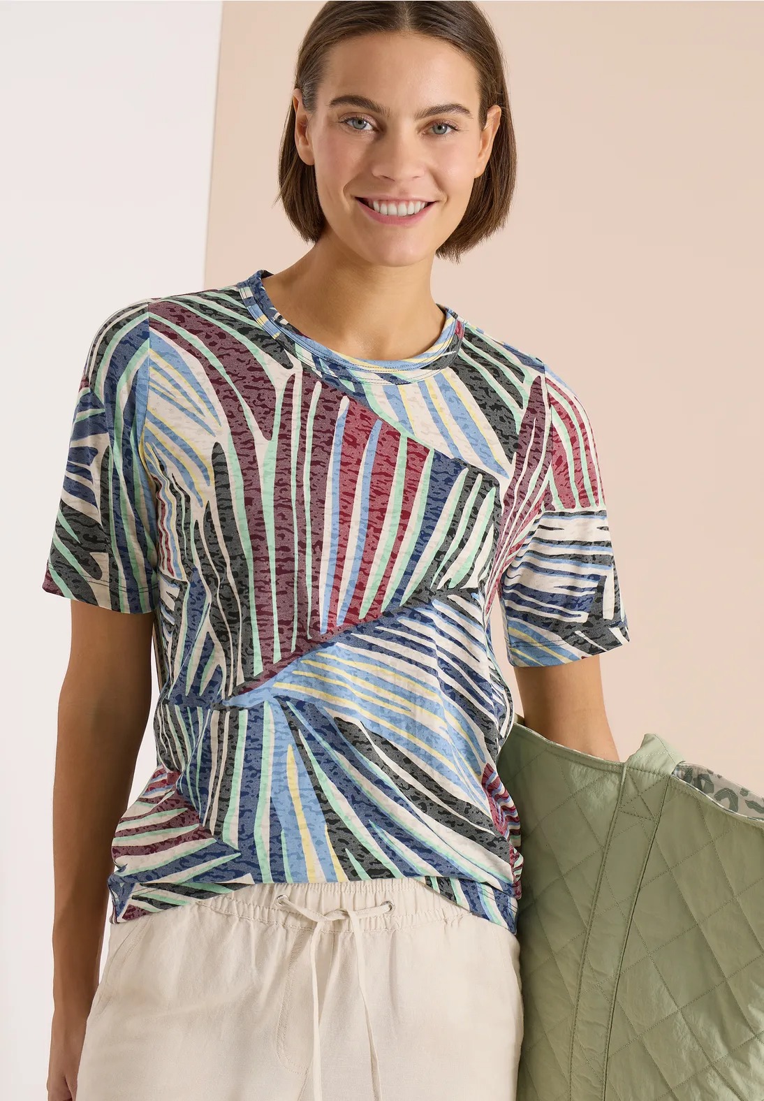 TOS Muliti AOP Burnout T-Shirt - Palm Breeze - Cecil