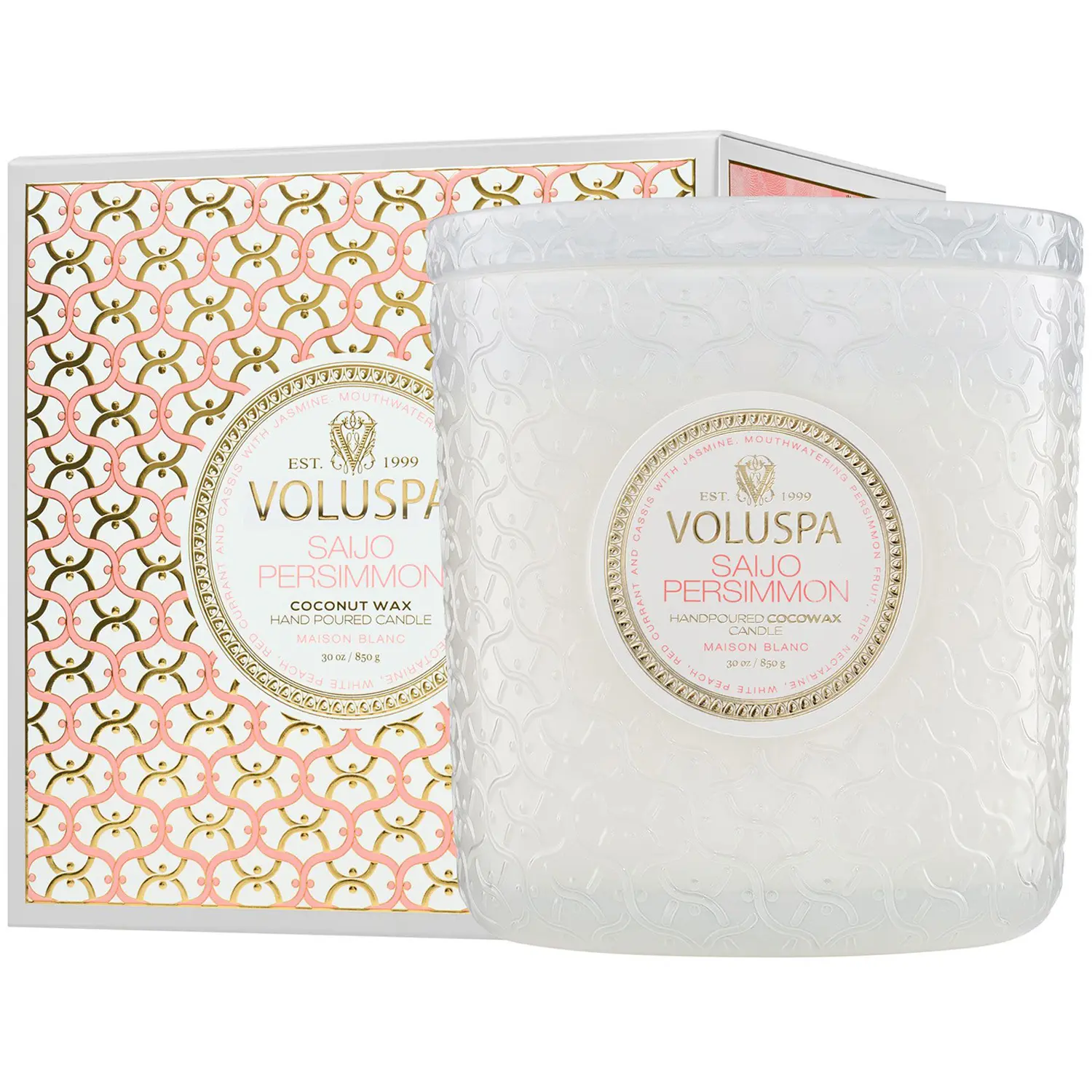 Voluspa Saijo Persimmon Boxed Luxe Jar Candle
