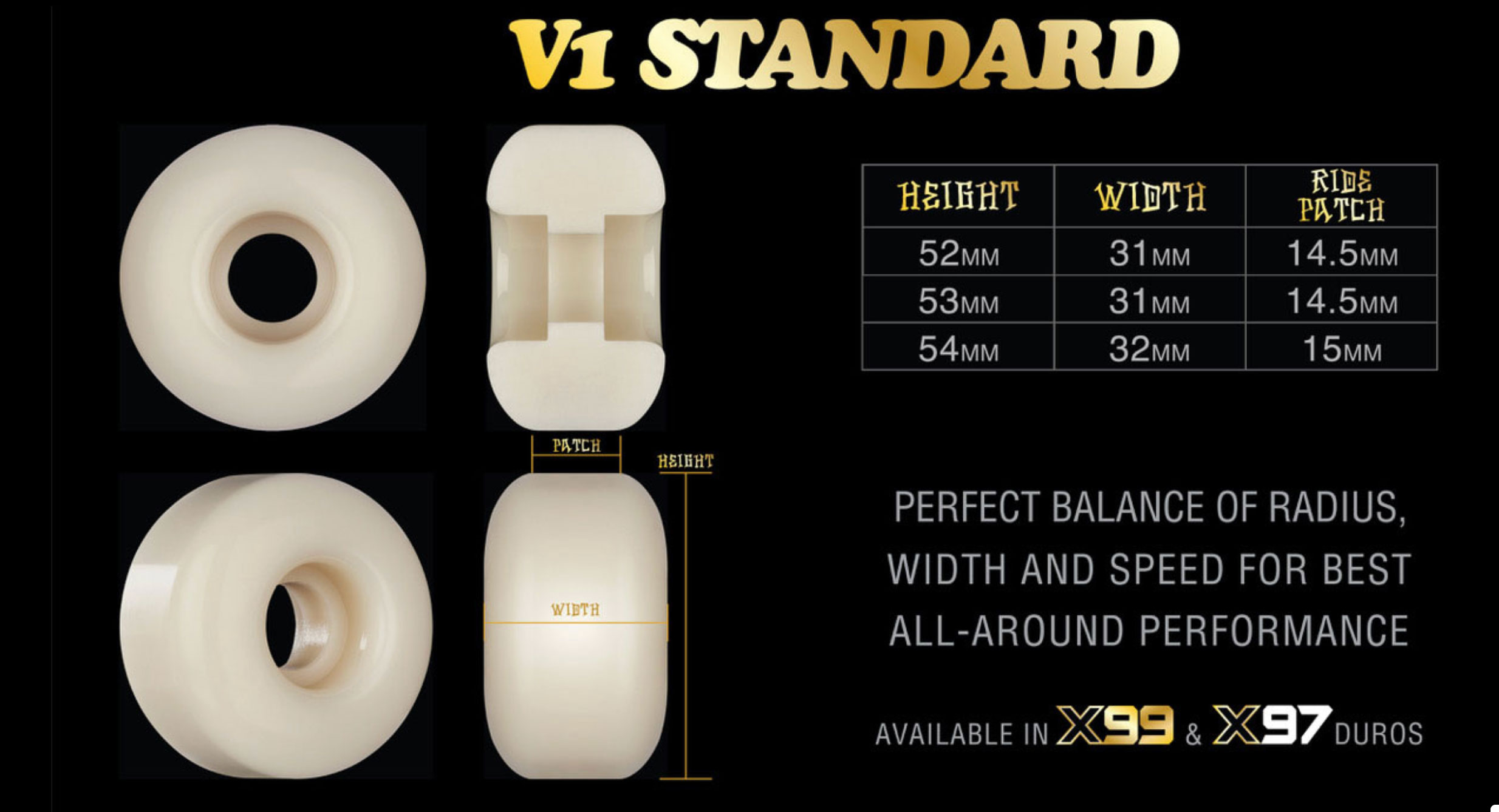Bones skatehjul X-Formula 99 Chris Joslin V1  - 2