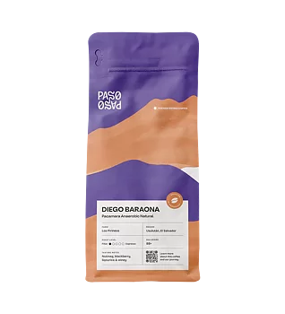 Paso Paso - Diego Baraona - Pacamara Anaerobic Natural - El Salvador - Ljusrostade hela kaffebönor - 250g