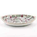 Mari Simmulson (Djungel 1953) Oval Bowl with Green/Cerise Decor 18 cm #4102